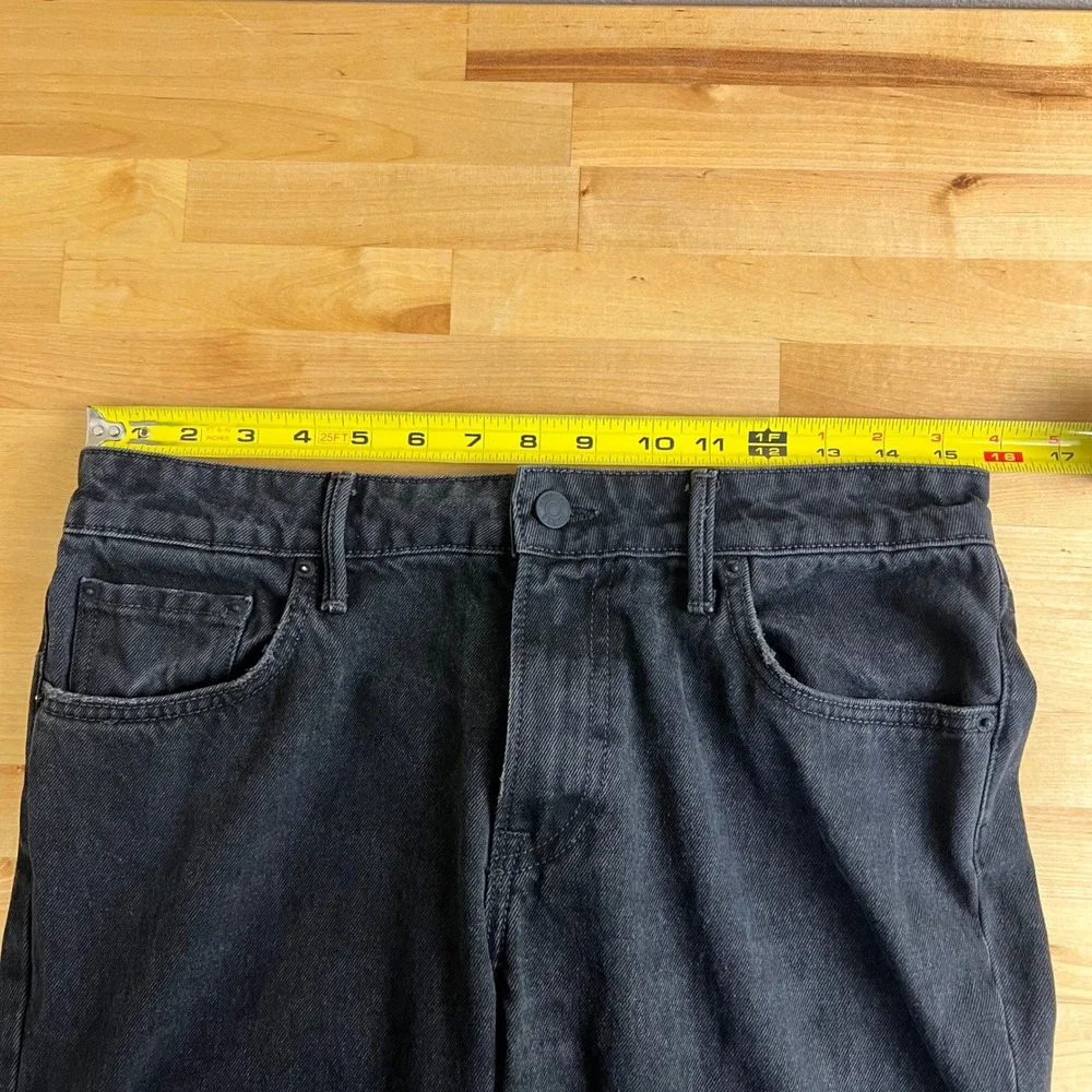 GRLFRND The Hailey Black Straight Leg Jeans Cropped Side Slit Hem Size 27 - Picture 12 of 16